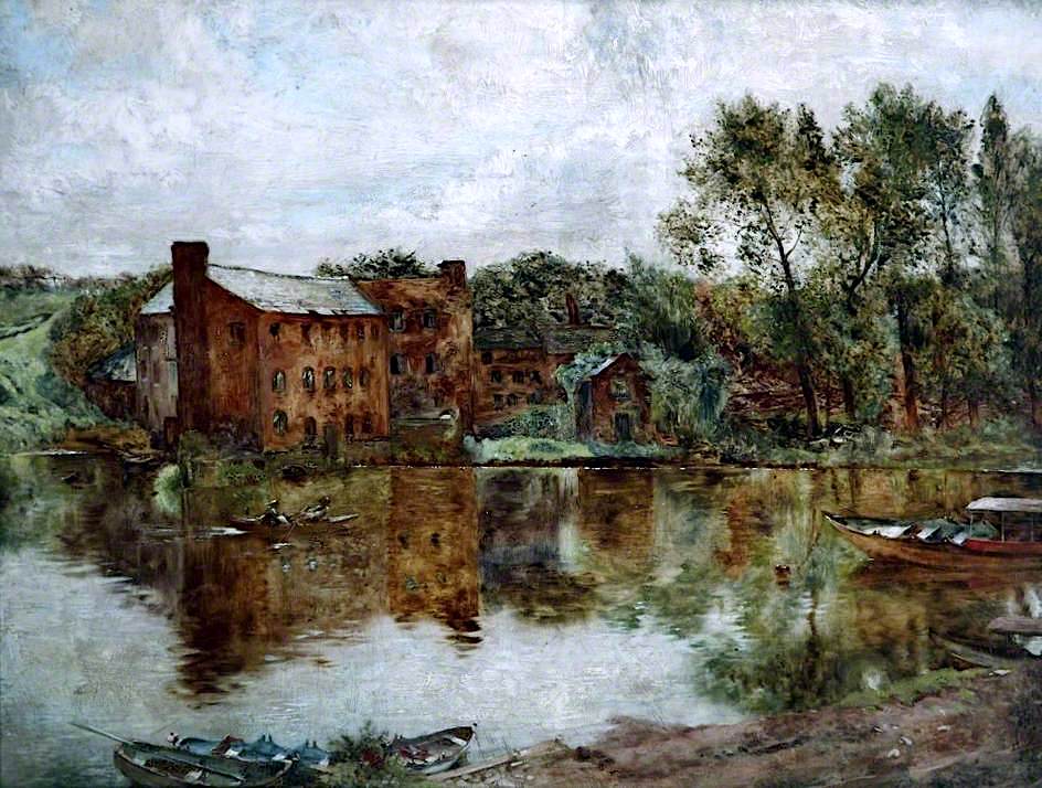 944x714 Old Mill And Salmon Trap On The Dee, Chester Painting William - Painting Trap