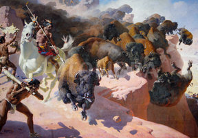 288x201 Painting Buffalo Hunt Trap Cody Center B - Painting Trap