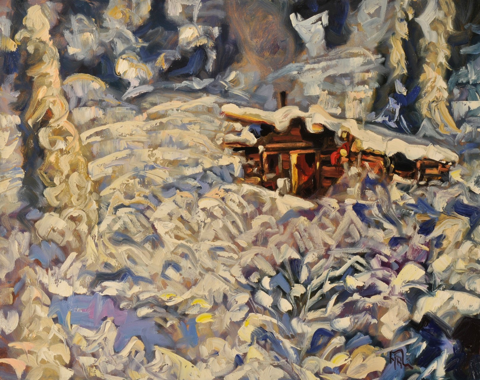 1617x1280 Trap Line Cabin - Painting Trap