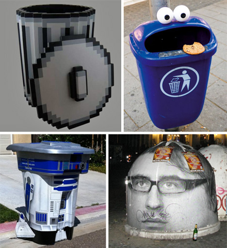 468x513 Trash Can Art 28 Garbage Cans That Belong In A Gallery Urbanist - Painting Trash Cans