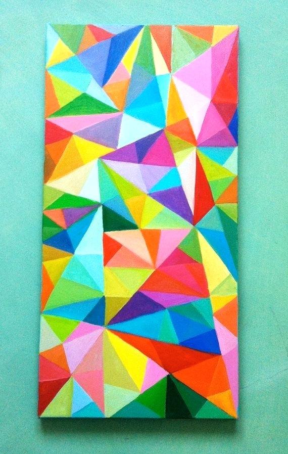 570x898 Triangle Painting Triangle Painting On Wall - Painting Triangles