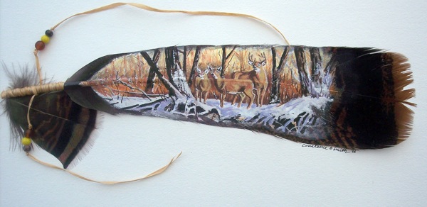 600x292 Painted Feathers Innovative Ideas Guide Patterns - Painting Turkey Feathers