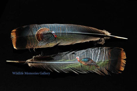 470x315 Wildlife Memories Gallery Homepage - Painting Turkey Feathers