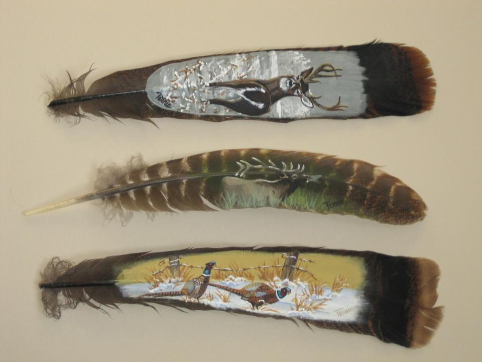 960x720 Country Girl Crafts Handpainted Turkey Feathers - Painting Turkey Feathers