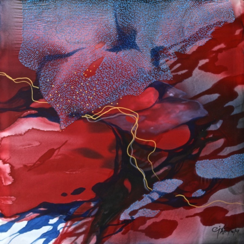 800x800 John Martono It's All Over Original Silk Painting Tusk - Painting Tusk