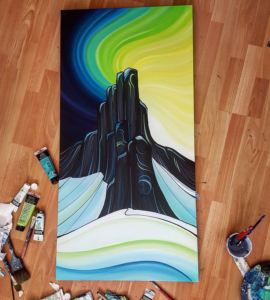 863x960 Art By Natasha Louise Black Tusk - Painting Tusk