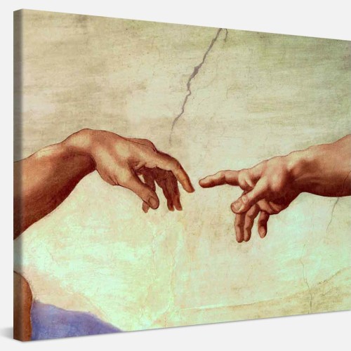 500x500 Creation Of Adam - Painting Two Fingers Touching