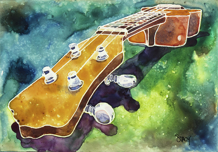 900x628 Ukulele Painting By Stacy Egan - Painting Ukulele
