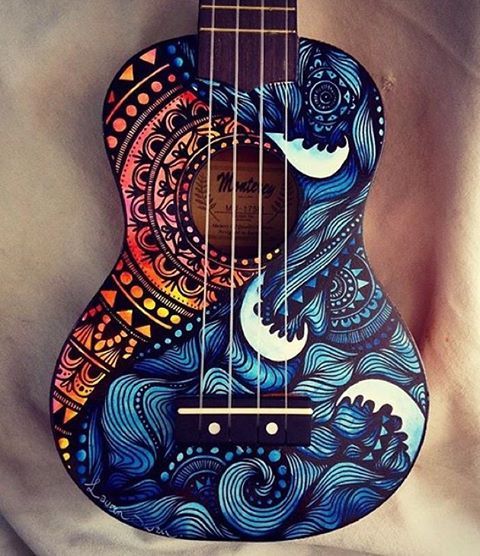 480x556 Beautifully Painted Ukulele - Painting Ukulele
