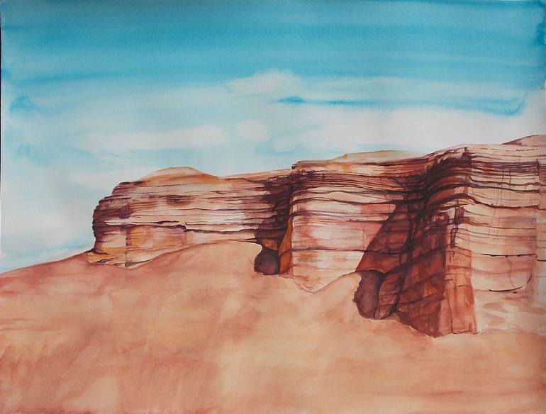 770x584 Saatchi Art Red Utah Sandstone Mountains Painting By Christine - Painting Utah