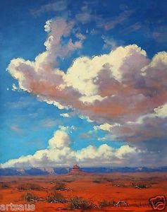 237x300 Utah Desert Painting Sky Clouds Painting Southwestern Artwork - Painting Utah