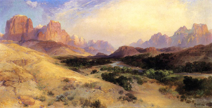 700x359 Zion Valley, South Utah, 1916 - Painting Utah