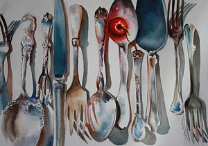 300x211 Kitchen Utensil Paintings - Painting Utensils