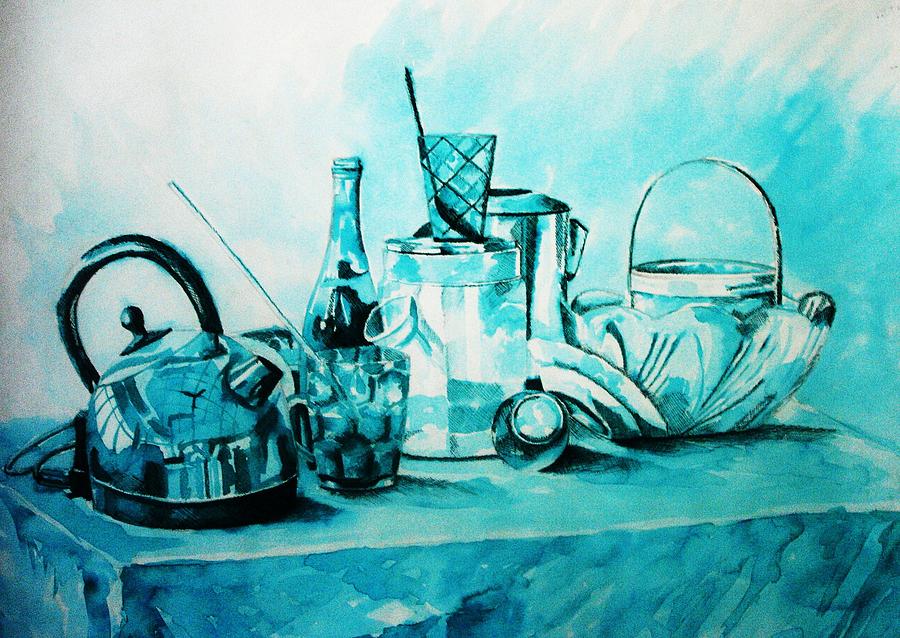 900x638 Utensils Painting By Aderonke Adetunji - Painting Utensils