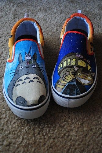 334x500 My Neighbor Totoro Anime Shoes Painted On Vans Shoes Shoe - Painting Vans