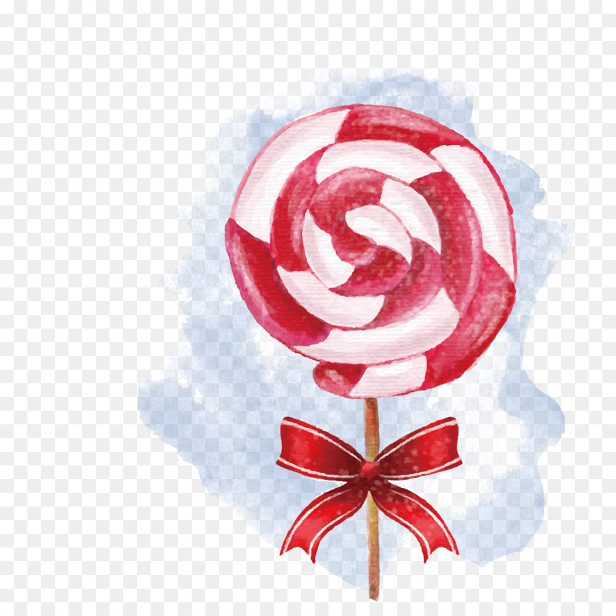 900x900 Lollipop Christmas Watercolor Painting - Painting Vector