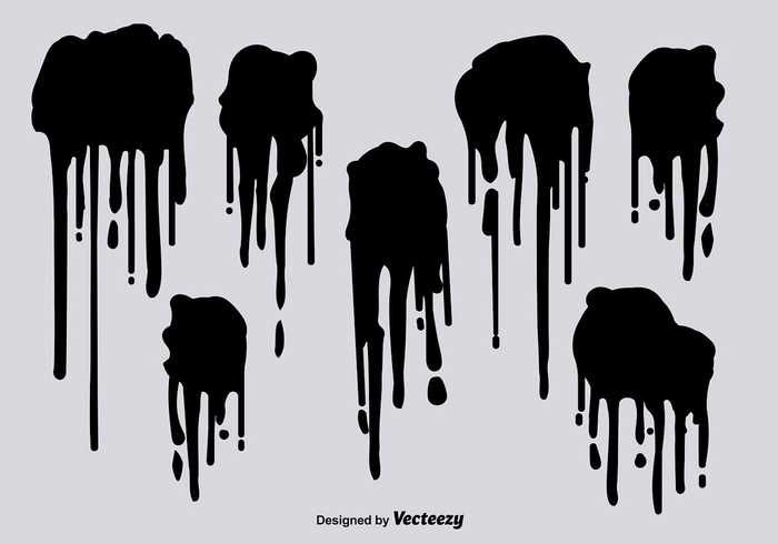 700x490 Black Spray Paint Drips Vectors Artists Black - Painting Vector