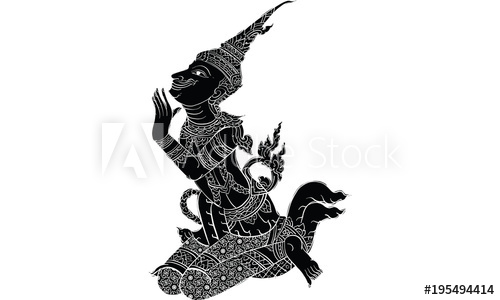500x300 Thai Traditional Painting Vector - Painting Vector