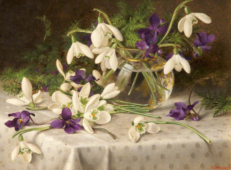 944x697 Ylt3 Eva Francis (1887 1924) - Painting Violets