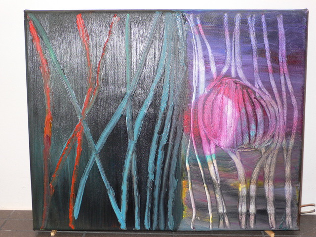 640x480 Primoz Bajc Artwork Virus Scan Original Painting Oil Abstract Art - Painting Virus