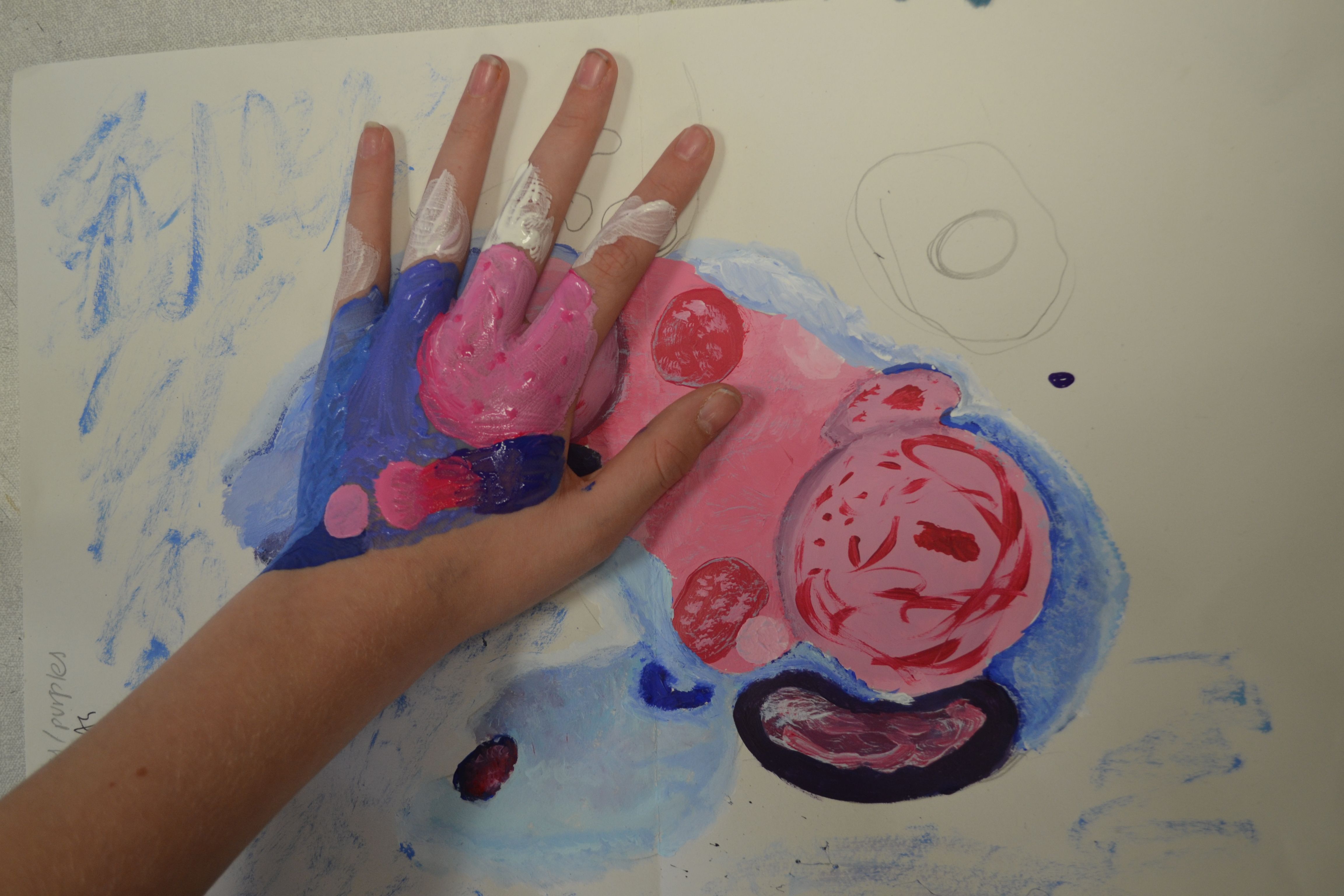 4608x3072 Y10 Gcse Disguise Project. Exercise Disguising A Hand With A Virus - Painting Virus