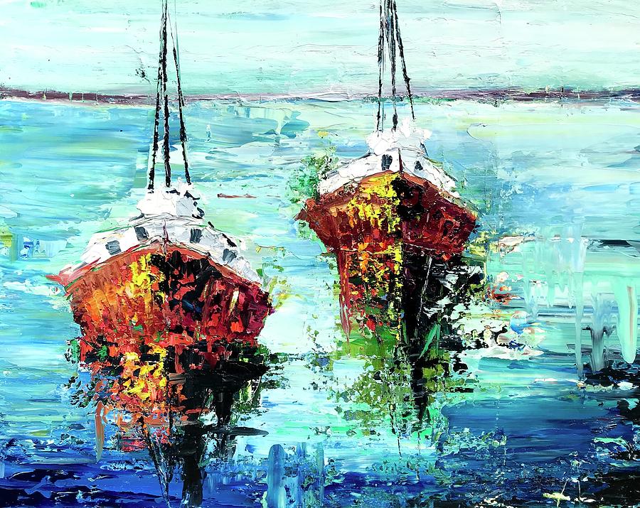 900x715 If I Wanted A Boat Or Two Painting By Julia S Powell - Painting Wanted