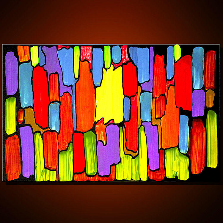 750x750 Most Wanted Art Award Oil Painting Original Abstract Modern - Painting Wanted