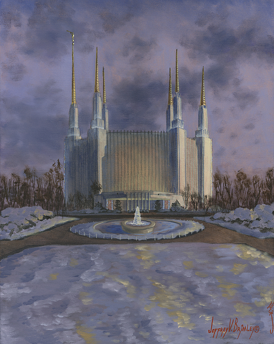 559x700 Washington Dc Temple Painting By Jeff Brimley - Painting Washington Dc