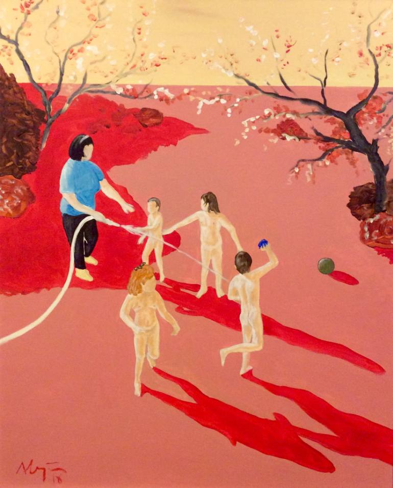 770x957 Saatchi Art Water Balloons Painting By Alejos Pop And Surreal - Painting Water Balloons