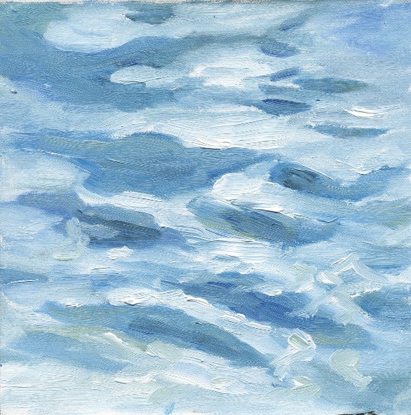 586x592 Ripples On Water, Oil Painting - Painting Water Ripples