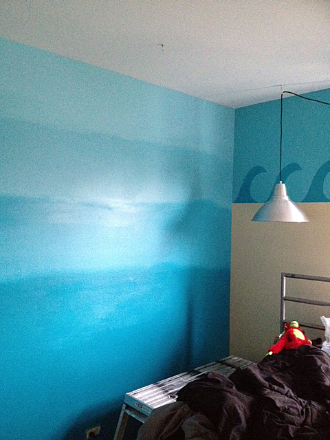 480x640 Tween Gets An Ocean Themed Room The Martha Project - Painting Waves On Wall