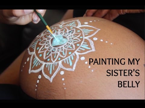 480x360 Mandala Pregnancy Belly Painting - Painting When Pregnant