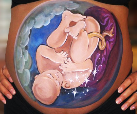438x365 Pregnancy Belly Painting Kit - Painting When Pregnant