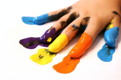 425x282 School Paints, Inks And Dyes. Free Painting Activities - Painting Where Fingers Touch