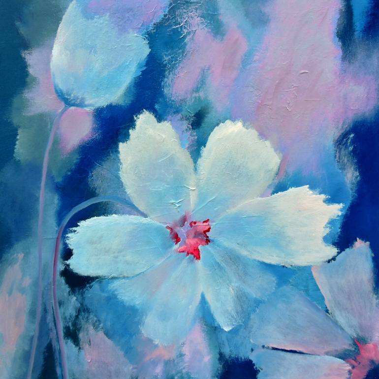 770x770 Saatchi Art White Flowers Painting By Lannie Bee - Painting White Flowers