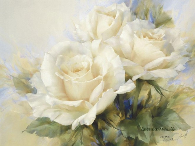 660x495 White Flower Paintings 8 Beautiful White Flower Painting Image - Painting White Flowers