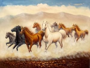 300x227 Wild Horses Running - Painting Wild Horses