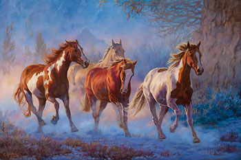 350x233 Horse Art Wild Wings - Painting Wild Horses