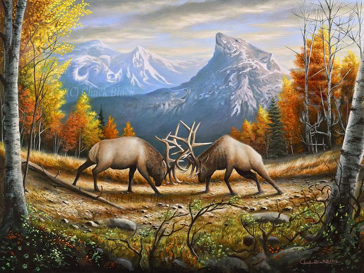 740x555 North American Wildlife Painting - Painting Wildlife