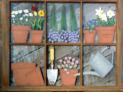 400x300 Painted Window Panes Panes Of Art Hand Painted Window Pane Art - Painting Window Panes