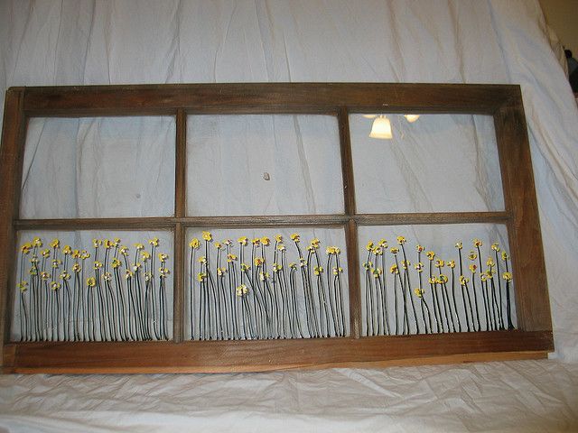 640x480 Window Pane Art Flowers Window Pane Art - Painting Window Panes