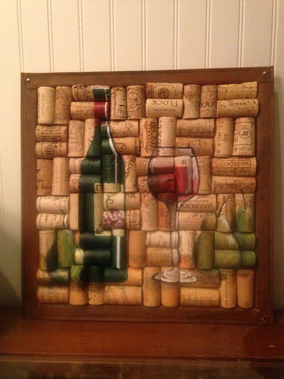570x760 Wine Bottle And Glass Painting On Cork With Pears By Winealotmore - Painting Wine Corks