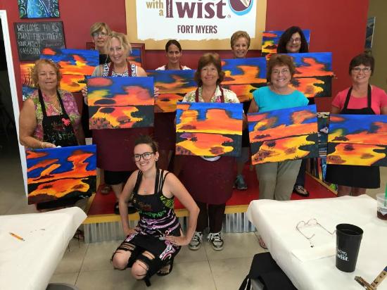 550x412 Fun Day Painting While Drinking Wine - Painting With A Twist