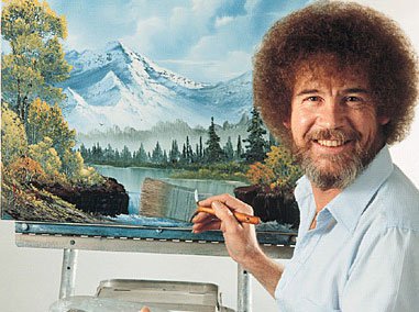 381x284 Introducing The Bob Ross Inspirational Happy Afro Painting Wig - Painting With Afro