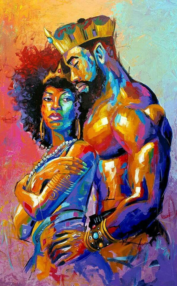 596x960 Pin By Jetta Bright On Black Love Amazing Art, Afro - Painting With Afro