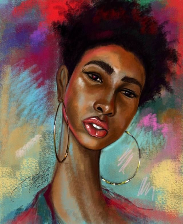640x785 Pin By On Black Art African - Painting With Afro