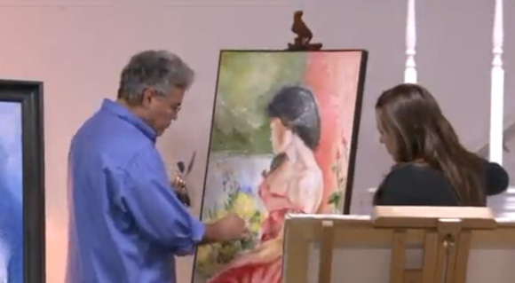 580x319 George Stroumboulopoulos Tonight Turning Human Ashes Into Works - Painting With Cremation Ashes