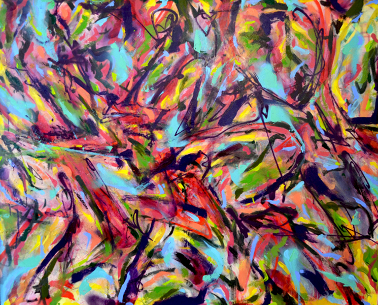 745x600 Gestural Letter Studies Poesia - Painting With Enamel On Canvas