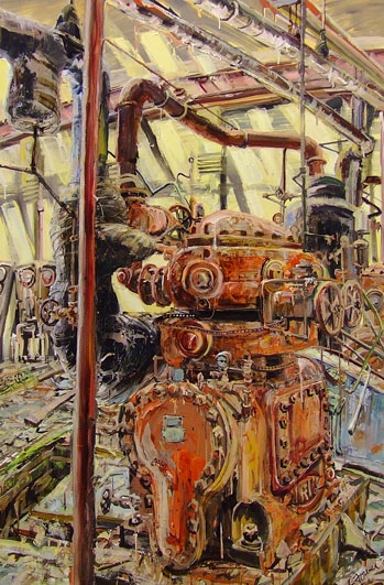 349x531 Cindy Tower Workplace Paintings - Painting With Enamel On Canvas