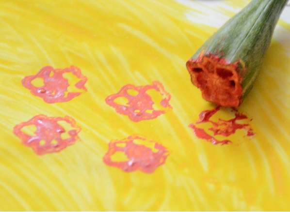 598x438 Fruit Amp Vegetable Painting Icky Sticky Toddler - Painting With Fruit